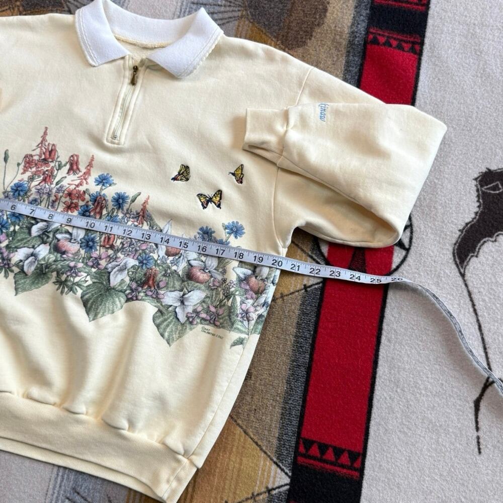 Vintage 90s Women’s Art Unlimited Butterfly Nature Outdoor Sweatshirt Size Small - Picture 12 of 14